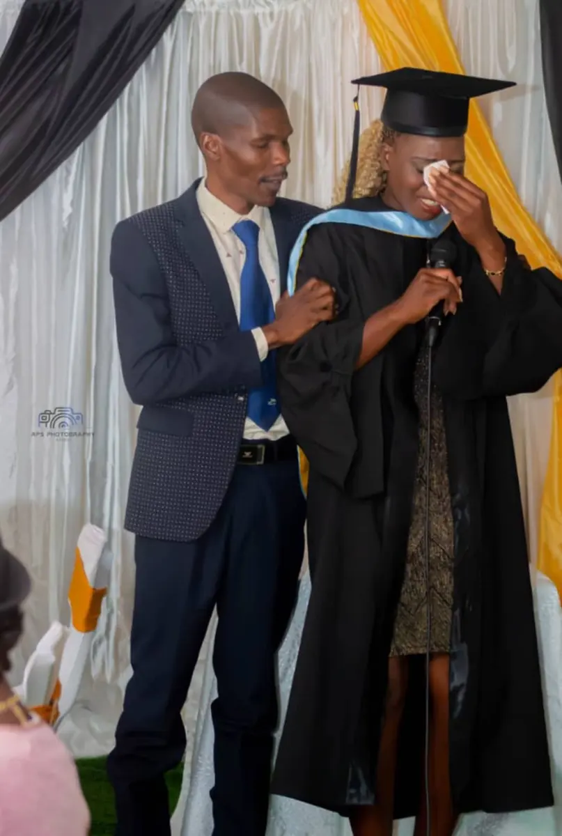 Rufasch College graduation moment